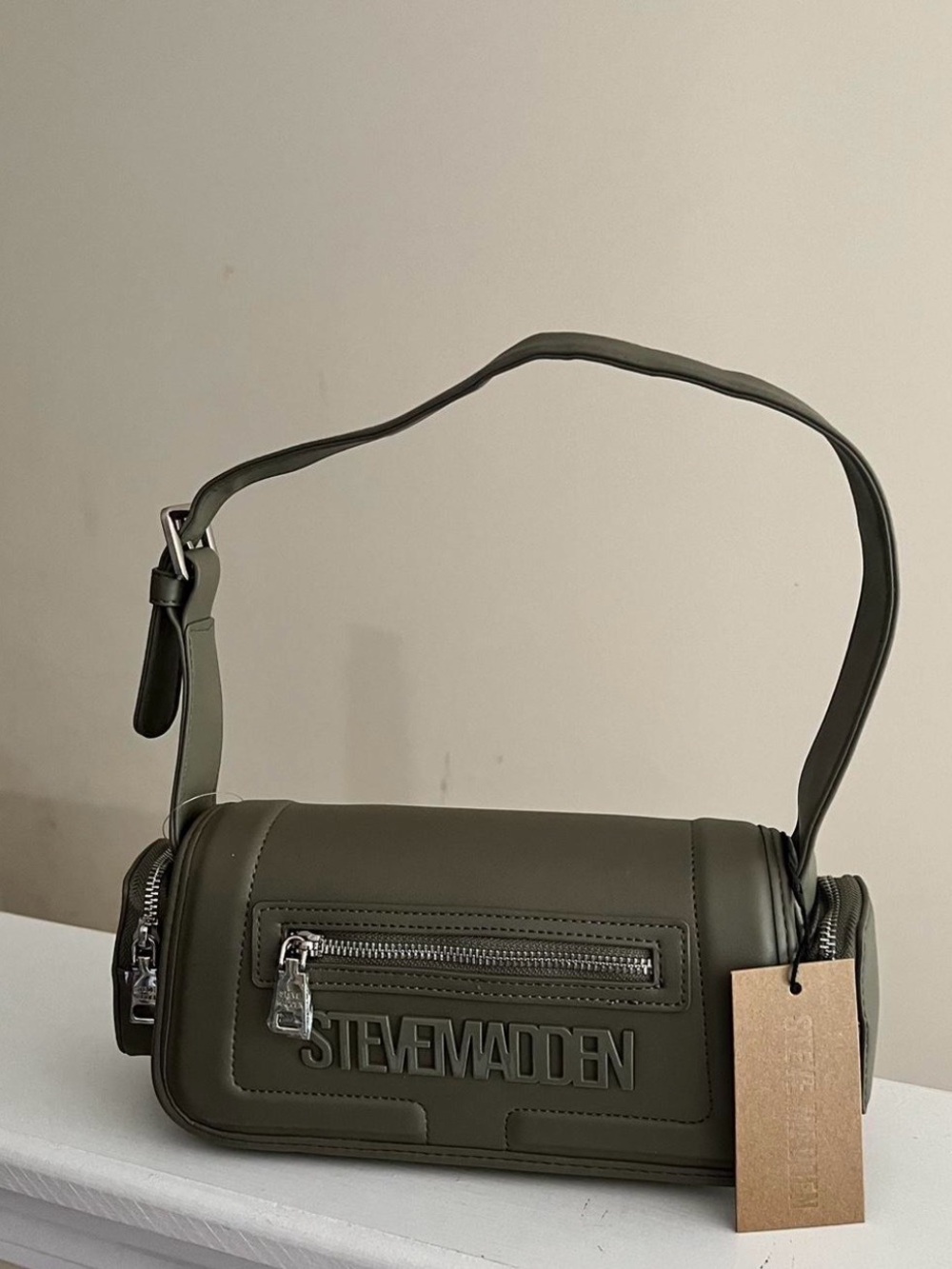 Steve Madden Cyber Shoulder Bag in Olive Green